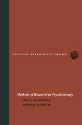 book Methods of Research in Psychotherapy