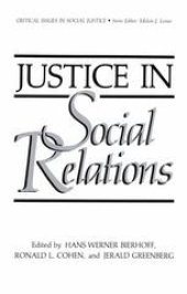 book Justice in Social Relations