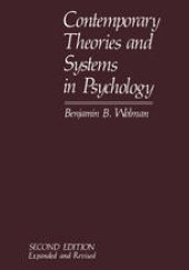 book Contemporary Theories and Systems in Psychology