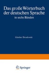 book Duden Das große Wörterbuch der deutschen Sprache in sechs Bänden: Band 3 G—Kal