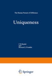 book Uniqueness: The Human Pursuit of Difference