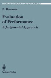 book Evaluation of Performance: A Judgmental Approach