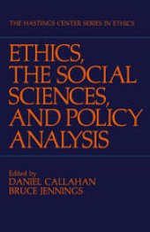 book Ethics, The Social Sciences, and Policy Analysis