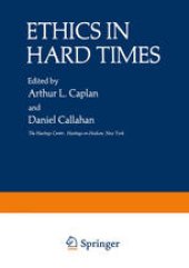 book Ethics in Hard Times