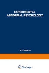 book Experimental Abnormal Psychology