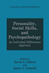 book Personality, Social Skills, and Psychopathology: An Individual Differences Approach