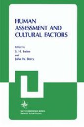 book Human Assessment and Cultural Factors