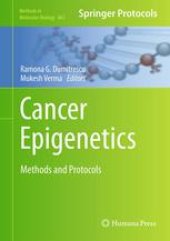 book Cancer Epigenetics: Methods and Protocols