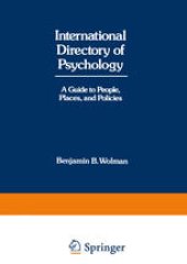 book International Directory of Psychology: A Guide to People, Places, and Policies