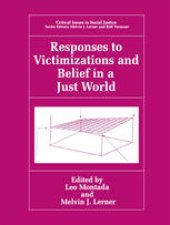 book Responses to Victimizations and Belief in a Just World