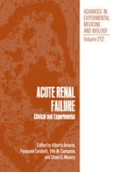 book Acute Renal Failure: Clinical and Experimental