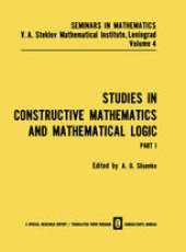 book Studies in Constructive Mathematics and Mathematical Logic: Part I