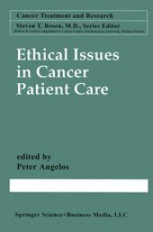 book Ethical Issues in Cancer Patient Care