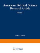 book American Political Science Research Guide: Volume 1