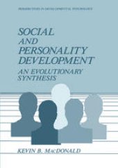 book Social and Personality Development: An Evolutionary Synthesis