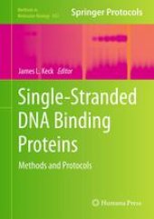 book Single-Stranded DNA Binding Proteins: Methods and Protocols