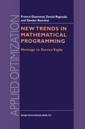 book New Trends in Mathematical Programming: Homage to Steven Vajda