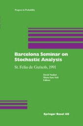 book Barcelona Seminar on Stochastic Analysis: St.Feliu de Guíxols, 1991