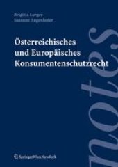 book Österreichisches und Europäisches Konsumentenschutzrecht