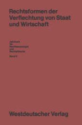 book Rechtsformen der Verflechtung von Staat und Wirtschaft