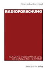 book Radioforschung: Konzepte, Instrumente und Ergebnisse aus der Praxis