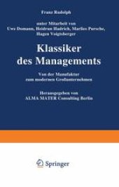 book Klassiker des Managements: Von der Manufaktur zum modernen Großunternehmen