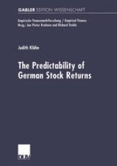 book The Predictabilty of German Stock Returns