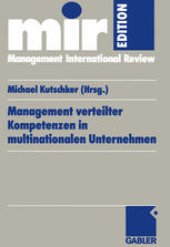 book Management verteilter Kompetenzen in multinationalen Unternehmen