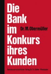 book Die Bank im Konkurs ihres Kunden