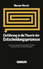 book Einführung in die Theorie der Entscheidungsprozesse