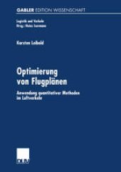 book Optimierung von Flugplänen: Anwendung quantitativer Methoden im Luftverkehr