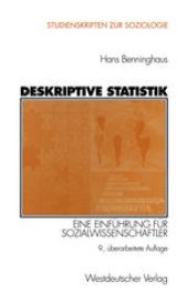 book Deskriptive Statistik: Eine Einführung für Sozialwissenschaftler