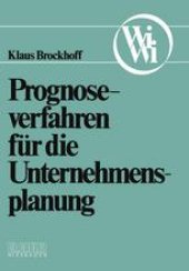 book Prognoseverfahren für die Unternehmensplanung