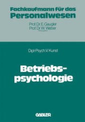 book Betriebspsychologie