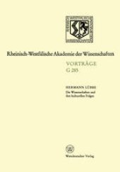 book Die Wissenschaften und ihre kulturellen Folgen: Über die Zukunft des common sense