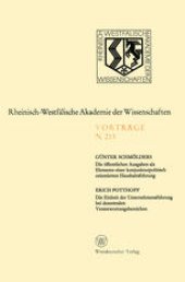 book Die öffentlichen Ausgaben als Elemente einer konjunkturpolitisch orientierten Haushaltsführung. Die Einheit der Unternehmensführung bei dezentralen Verantwortungsbereichen: 197. Sitzung am 7. April 1971 in Düsseldorf