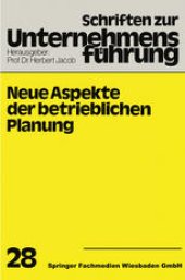 book Neue Aspekte der betrieblichen Planung