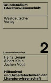 book Hilfsmittel und Arbeitstechniken der Literaturwissenschaft