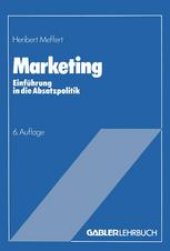 book Marketing: Einführung in die Absatzpolitik