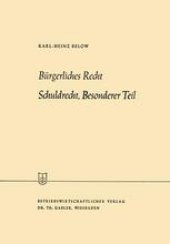 book Bürgerliches Recht Schuldrecht, Besonderer Teil