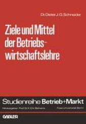 book Ziele und Mittel der Betriebswirtschaftslehre