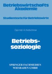 book Betriebssoziologie