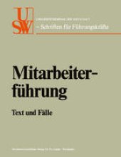 book Mitarbeiterführung: Text und Fälle