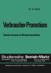 book Verbraucher-Promotions: Taktisches Instrument der Marketing-Kommunikation