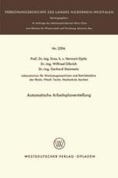 book Automatische Arbeitsplanerstellung
