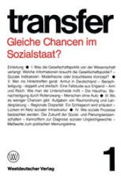 book Gleiche Chancen im Sozialstaat?