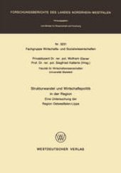 book Strukturwandel und Wirtschaftspolitik in der Region: Eine Untersuchung der Region Ostwestfalen-Lippe