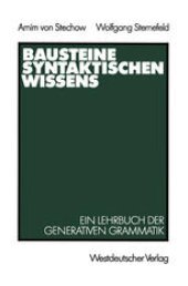 book Bausteine syntaktischen Wissens: Ein Lehrbuch der generativen Grammatik