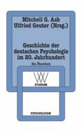 book Geschichte der deutschen Psychologie im 20. Jahrhundert: Ein Überblick