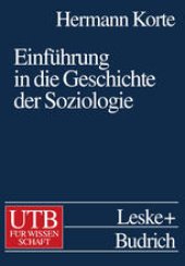 book Einführung in die Geschichte der Soziologie